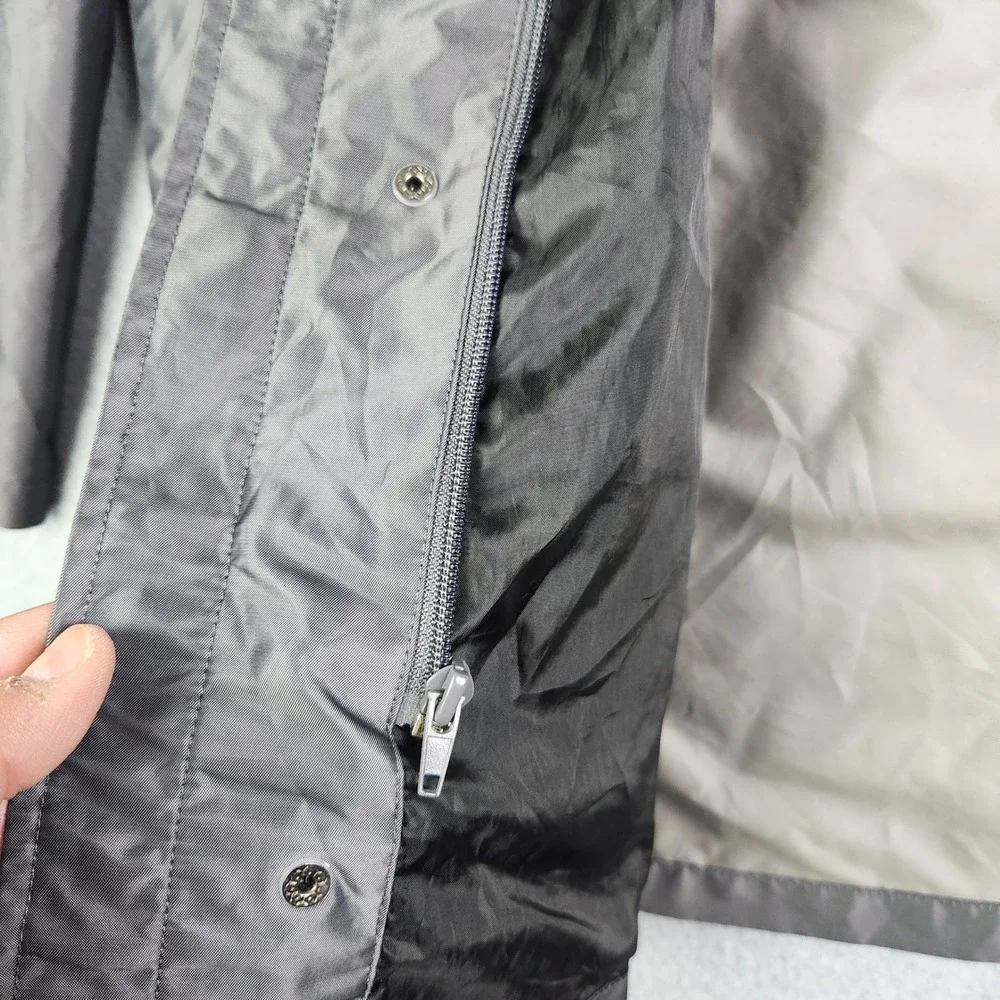 Claiborne Jacket Mens XL Gray Fully Lined Classic Collared Snap Front Inside Zip
